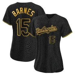 Los Angeles Dodgers Austin Barnes Black Replica Women's Snake Skin City Player Jersey