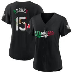 Los Angeles Dodgers Austin Barnes Black Authentic Women's Mexican Flag Player Jersey