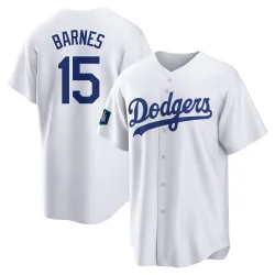 Los Angeles Dodgers Austin Barnes White Replica Men's 2024 World Tour Seoul Series Home Player Jersey