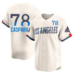 Los Angeles Dodgers Ben Casparius Cream Limited Men's 2024 City Connect World Series Champions Player Jersey