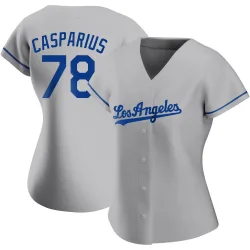 Los Angeles Dodgers Ben Casparius Gray Authentic Women's Road Player Jersey