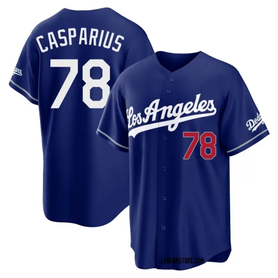 Los Angeles Dodgers Ben Casparius Royal Limited Youth Alternate Stadium Player Jersey