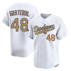 Los Angeles Dodgers Brusdar Graterol Gold Limited Men's White 2025 Collection Player Jersey