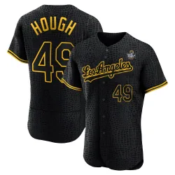 Los Angeles Dodgers Charlie Hough Official Black Authentic Men's Snake Skin City 2024 World Series Player MLB Jersey