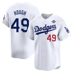 Los Angeles Dodgers Charlie Hough White Limited Men's Home 2025 World Series Player Jersey