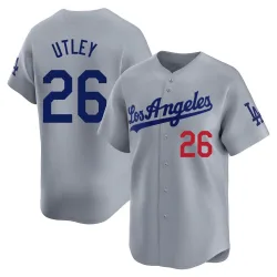 Los Angeles Dodgers Chase Utley Gray Limited Men's Away Player Jersey