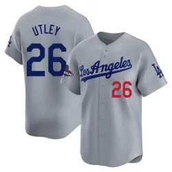 Los Angeles Dodgers Chase Utley Gray Limited Youth Away World Series Champions Player Jersey