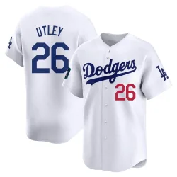 Los Angeles Dodgers Chase Utley White Limited Men's 2024 World Tour Seoul Series Home Player Jersey
