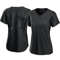 Los Angeles Dodgers Custom Black Replica Women's Pitch Fashion Player Jersey