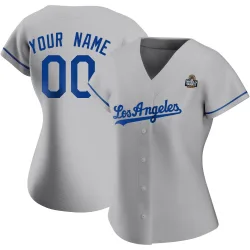Los Angeles Dodgers Custom Official Gray Replica Women's Road 2024 World Series Player MLB Jersey