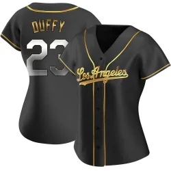 Los Angeles Dodgers Danny Duffy Black Golden Replica Women's Alternate Player Jersey