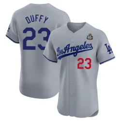 Los Angeles Dodgers Danny Duffy Gray Elite Men's Road 2024 World Series Player Jersey