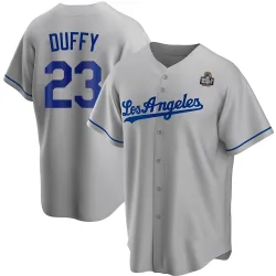 Los Angeles Dodgers Danny Duffy Gray Replica Men's Road 2024 World Series Player Jersey
