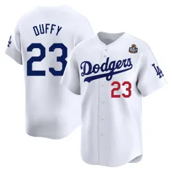 Los Angeles Dodgers Danny Duffy White Limited Youth Home 2024 World Series Player Jersey