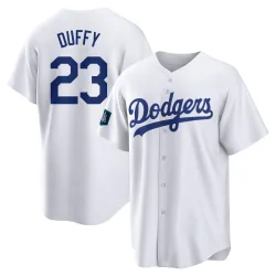 Los Angeles Dodgers Danny Duffy White Replica Men's 2024 World Tour Seoul Series Home Player Jersey
