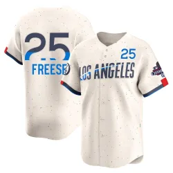 Los Angeles Dodgers David Freese Cream Limited Youth 2024 City Connect World Series Champions Player Jersey