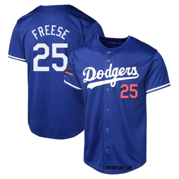 Los Angeles Dodgers David Freese Royal Limited Youth Alternate World Series Champions Player Jersey