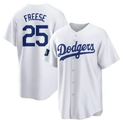 Los Angeles Dodgers David Freese White Replica Youth 2024 World Tour Seoul Series Home Player Jersey
