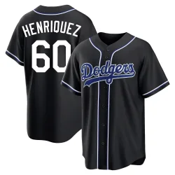 Los Angeles Dodgers Edgardo Henriquez Black Replica Youth Fashion Out Player Jersey