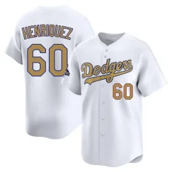Los Angeles Dodgers Edgardo Henriquez Gold Limited Youth White 2025 Collection Player Jersey