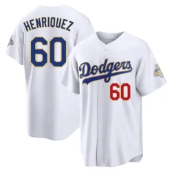 Los Angeles Dodgers Edgardo Henriquez Gold Limited Youth White 2026 Collection Stadium Player Jersey