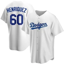 Los Angeles Dodgers Edgardo Henriquez White Replica Men's Home Player Jersey
