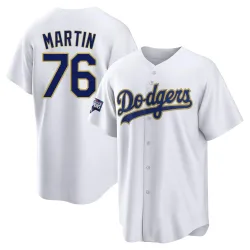 Los Angeles Dodgers J.D. Martin Gold Replica Men's White/ 2021 Program Player Player Jersey