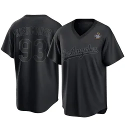 Los Angeles Dodgers Kevin Kiermaier Black Replica Youth Pitch Fashion 2024 World Series Player Jersey