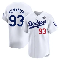 Los Angeles Dodgers Kevin Kiermaier White Limited Men's Home 2025 World Series Player Jersey