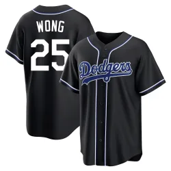 Los Angeles Dodgers Kolten Wong Black Replica Men's Fashion Out Player Jersey