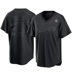 Los Angeles Dodgers Kolten Wong Black Replica Men's Pitch Fashion 2024 World Series Player Jersey