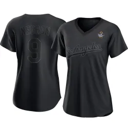 Los Angeles Dodgers Kristopher Negron Black Authentic Women's Pitch Fashion 2024 World Series Player Jersey