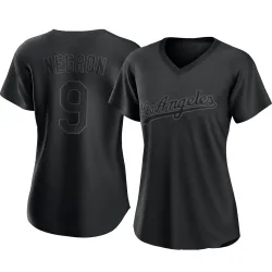 Los Angeles Dodgers Kristopher Negron Black Replica Women's Pitch Fashion Player Jersey