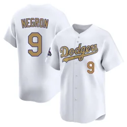 Los Angeles Dodgers Kristopher Negron Gold Limited Men's White 2025 Collection Player Jersey