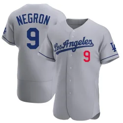 Los Angeles Dodgers Kristopher Negron Gray Authentic Men's Away Player Jersey