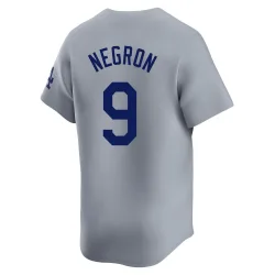 Los Angeles Dodgers Kristopher Negron Gray Limited Men's Away Player Jersey