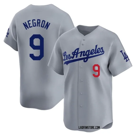 Los Angeles Dodgers Kristopher Negron Gray Limited Men's Away Player Jersey