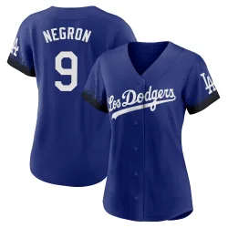 Los Angeles Dodgers Kristopher Negron Royal Replica Women's 2021 City Connect Player Jersey