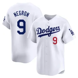 Los Angeles Dodgers Kristopher Negron White Limited Men's Home Player Jersey