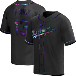 Los Angeles Dodgers Max Muncy Black Holographic Replica Men's Alternate Player Jersey