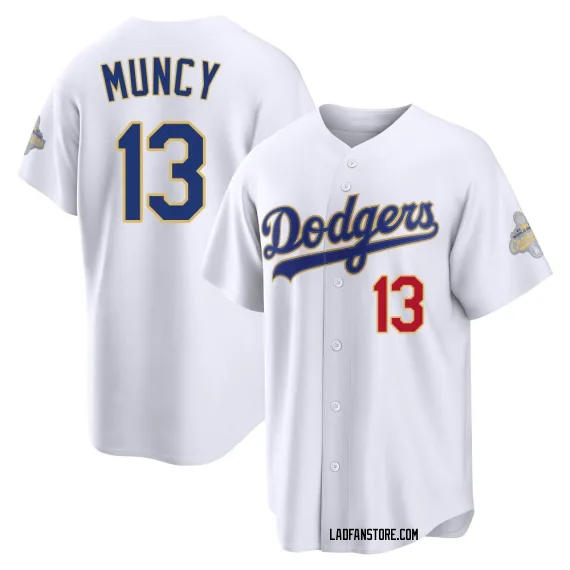 Los Angeles Dodgers Max Muncy Gold Limited Youth White 2026 Collection Stadium Player Jersey