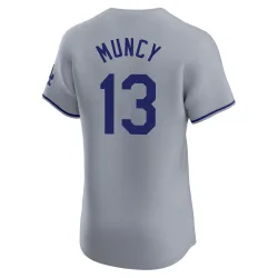 Los Angeles Dodgers Max Muncy Gray Elite Men's Road 2024 World Series Player Jersey