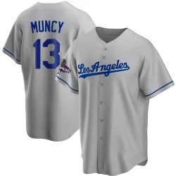 Los Angeles Dodgers Max Muncy Gray Replica Men's Road 2024 World Series Champions Player Jersey