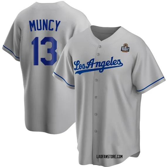 Los Angeles Dodgers Max Muncy Gray Replica Youth Road 2024 World Series Player Jersey