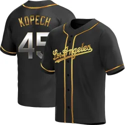Los Angeles Dodgers Michael Kopech Black Golden Replica Men's Alternate Player Jersey