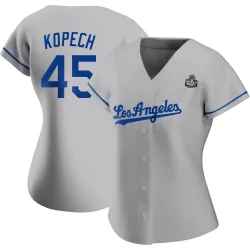 Los Angeles Dodgers Michael Kopech Gray Replica Women's Road 2024 World Series Player Jersey