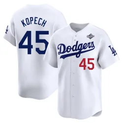 Los Angeles Dodgers Michael Kopech White Limited Youth Home 2025 World Series Player Jersey