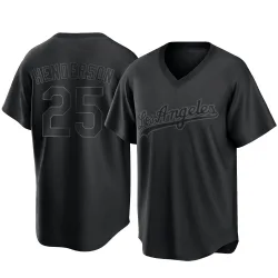 Los Angeles Dodgers Rickey Henderson Black Replica Men's Pitch Fashion Player Jersey