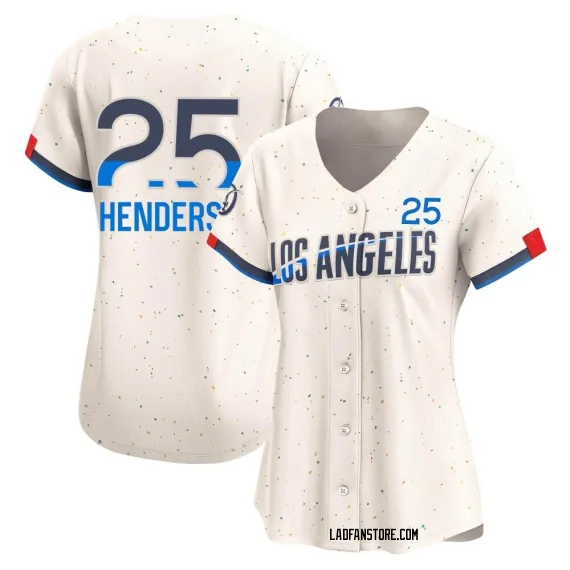 Los Angeles Dodgers Rickey Henderson Cream Limited Women's 2024 City Connect Player Jersey