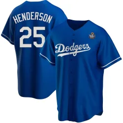 Los Angeles Dodgers Rickey Henderson Royal Replica Men's Alternate 2024 World Series Player Jersey